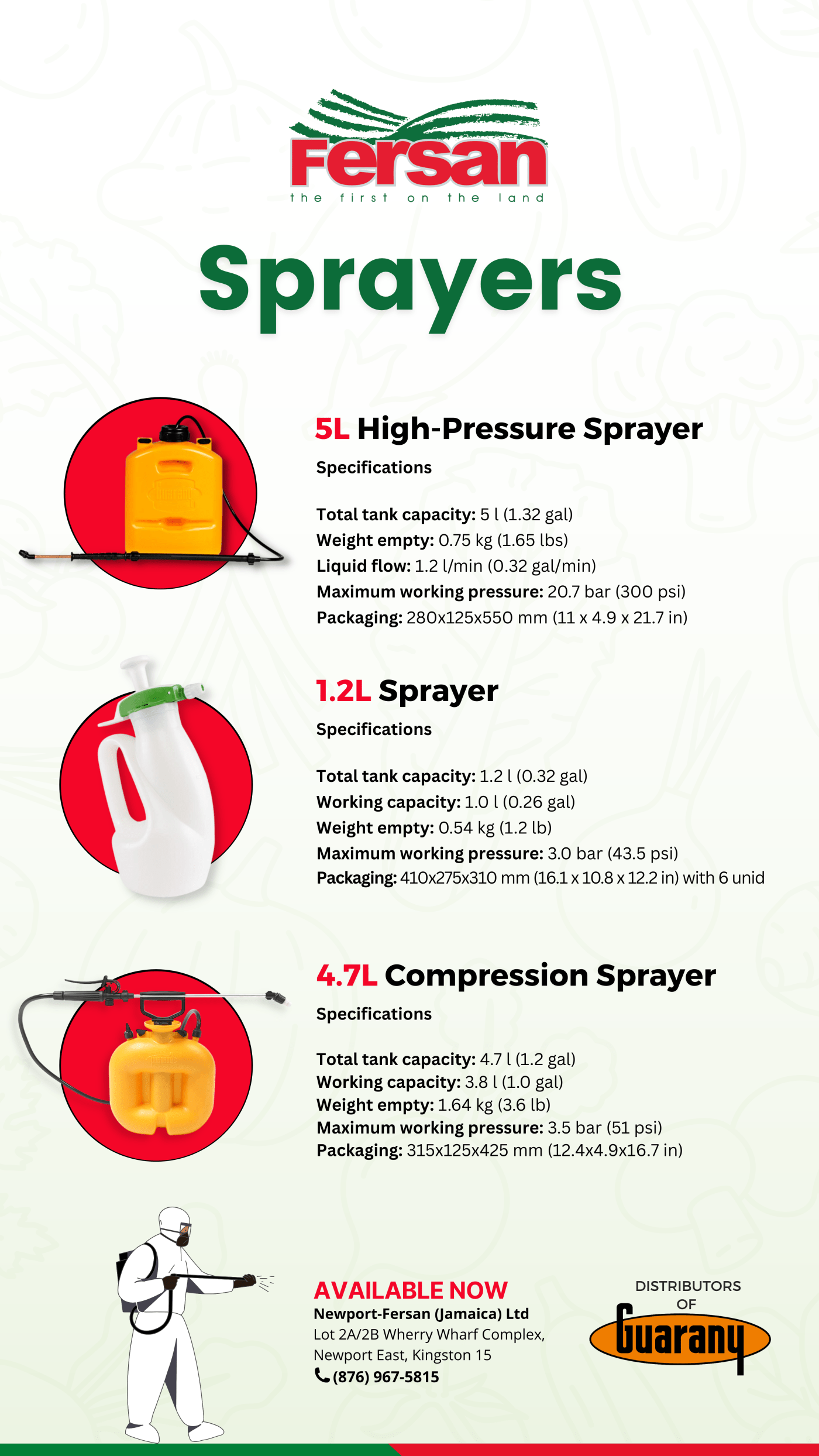 Sprayers – Newport-Fersan (Jamaica) Limited